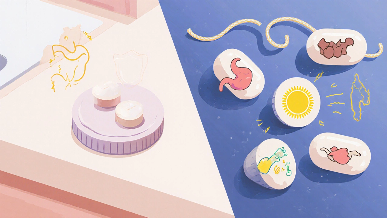 Side‑by‑side comparison of Doxt‑SL and other antibiotics with visual side‑effect icons.