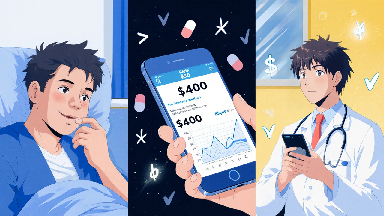 Three patients experiencing savings from switching to affordable medications