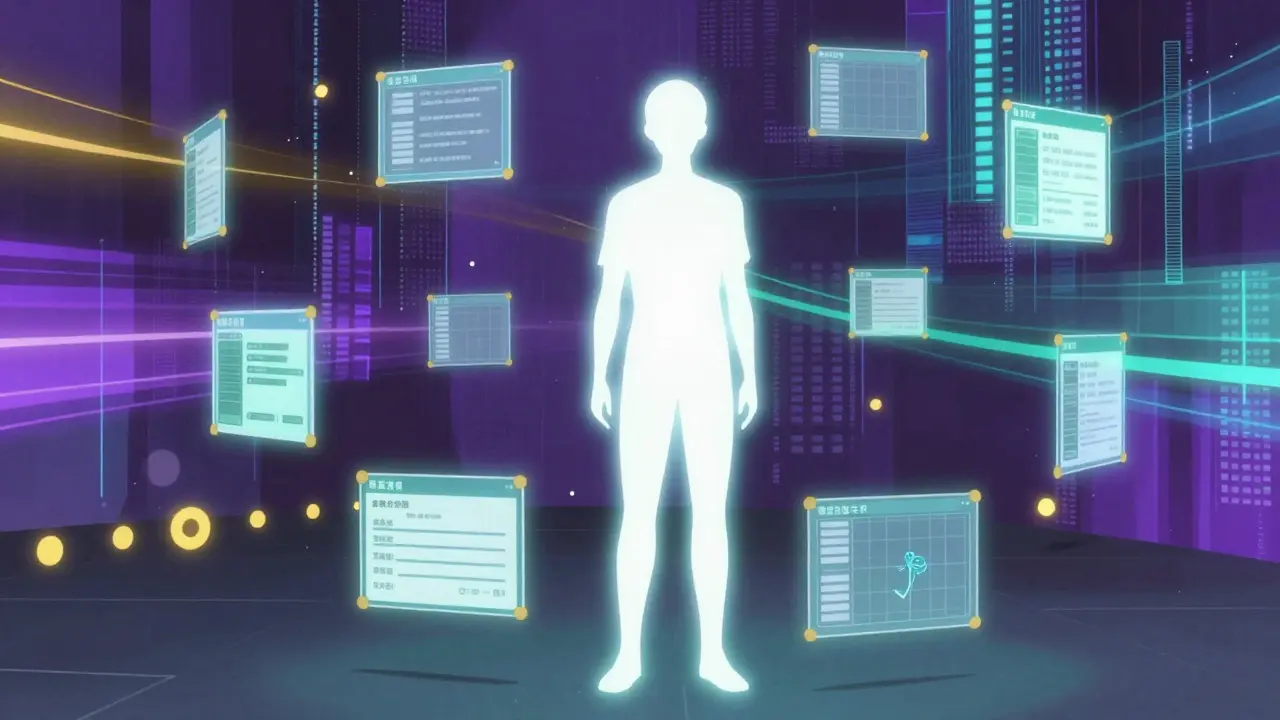 Digital avatar connecting health data to safety network